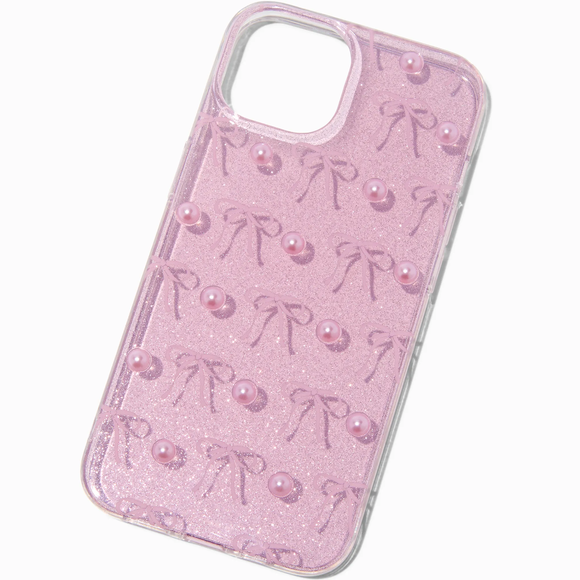 Claire's Compatible Iphone®-Coque de portable coquette nœuds roses - Compatible avec iPhone® 13/14/15