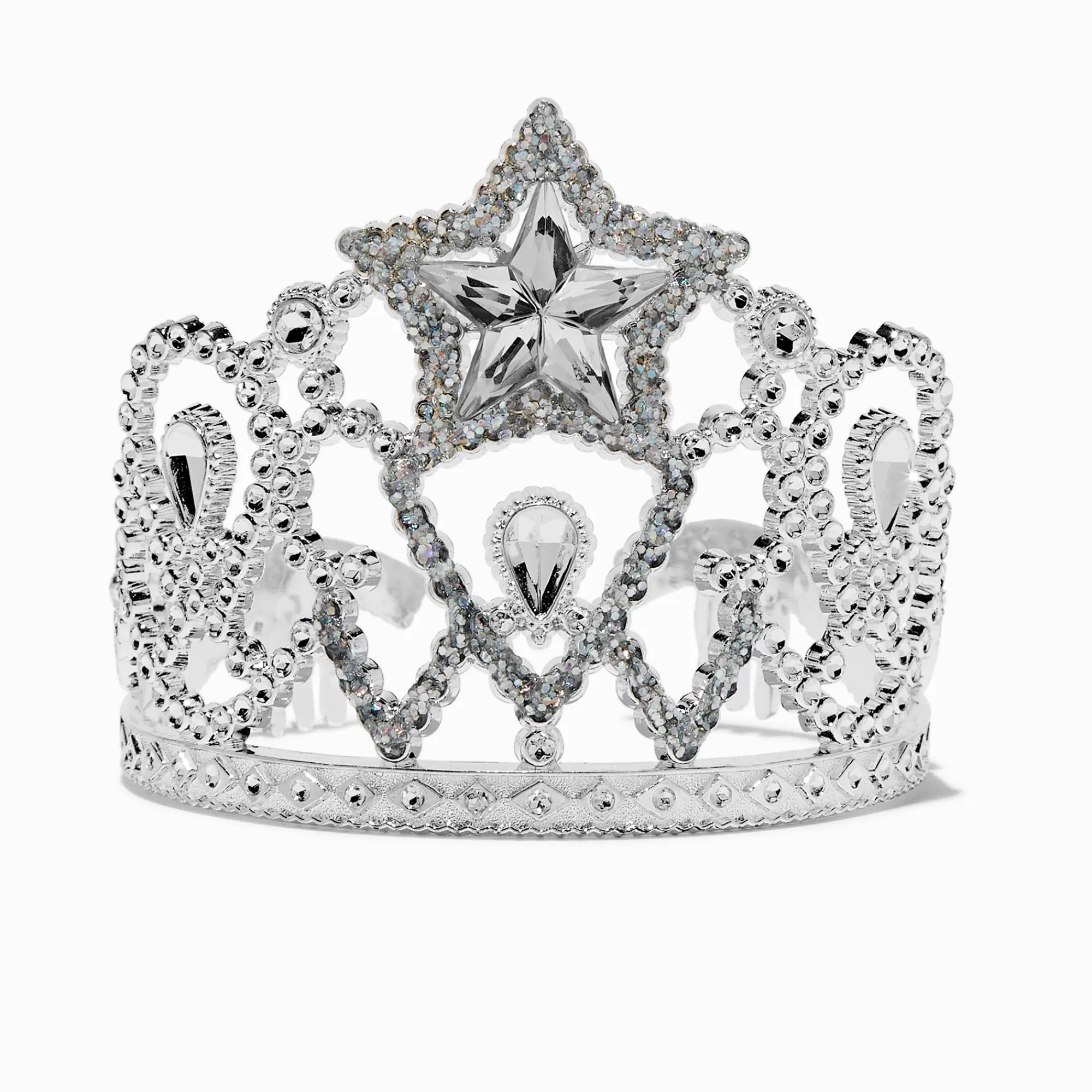 Claire's Déguisements-Couronne couleur argentée étoilée Claire's Club