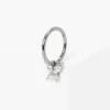 Claire's Bijoux Premium|Bijoux De Piercing-Créole cartilage papillon strass 1,2 mm couleur titanée couleur argentée