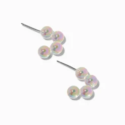 Claire's Anneaux-Créoles bulles en lucite transparentes