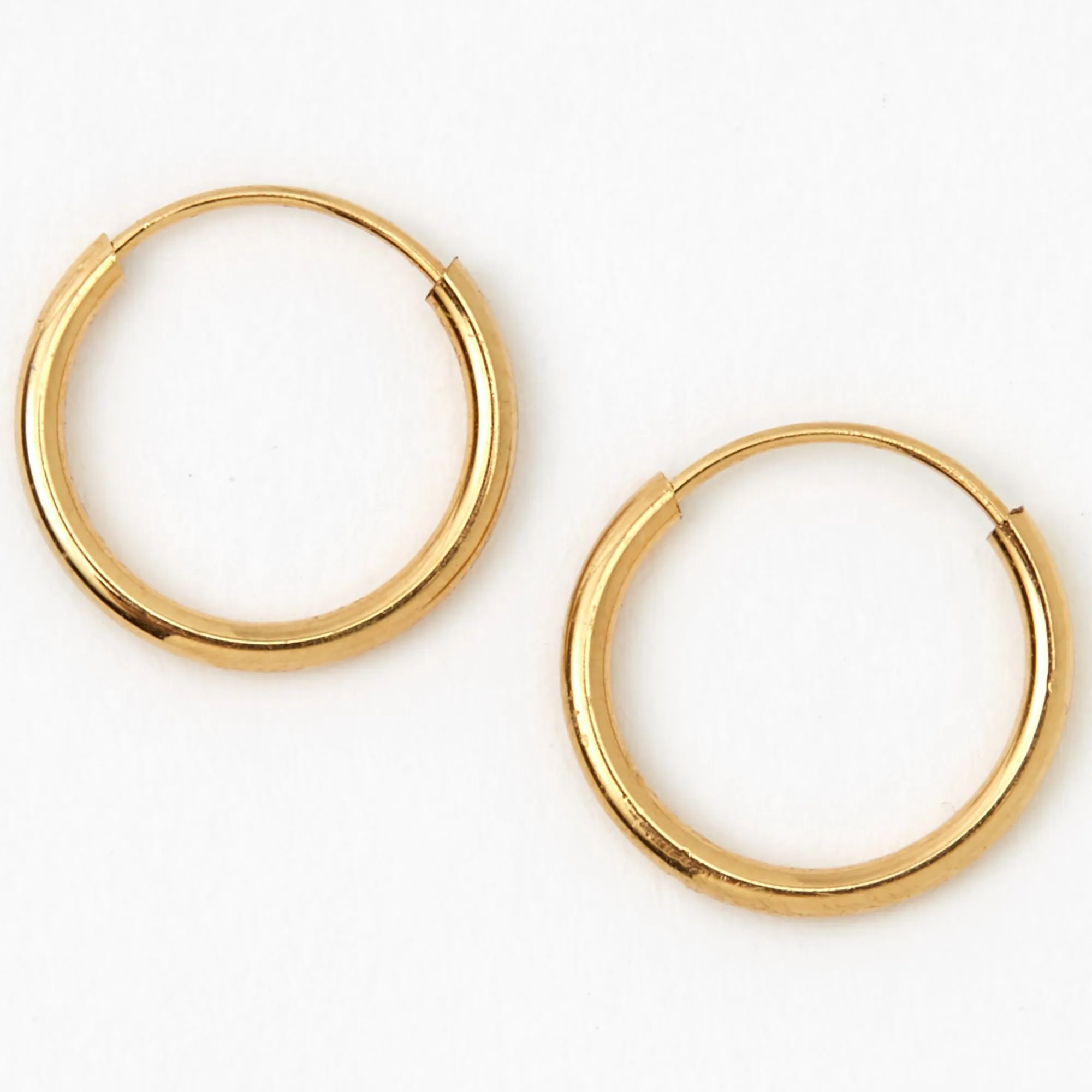 Claire's Anneaux|Bijoux Premium-Créoles de 10 mm style anneau infini couleur dorée C LUXE by Claire's