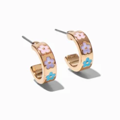 Claire's Anneaux-Créoles marguerites pastel