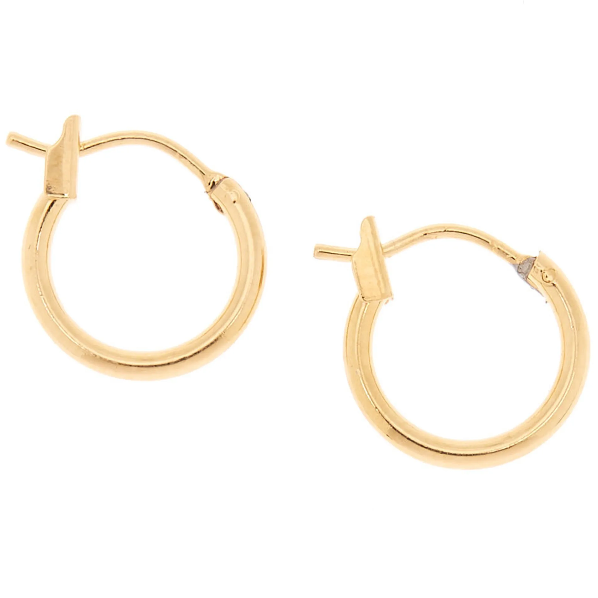 Claire's Anneaux|Bijoux Premium-Créoles 12 mm couleur dorée jaune C LUXE by Claire’s