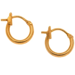 Claire's Anneaux|Bijoux Premium-Créoles 10 mm couleur doré jaune C LUXE by Claire’s