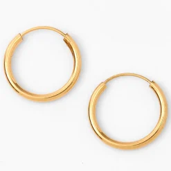 Claire's Anneaux|Bijoux Premium-Créoles 12 mm style anneau infini couleur dorée C LUXE by Claire's