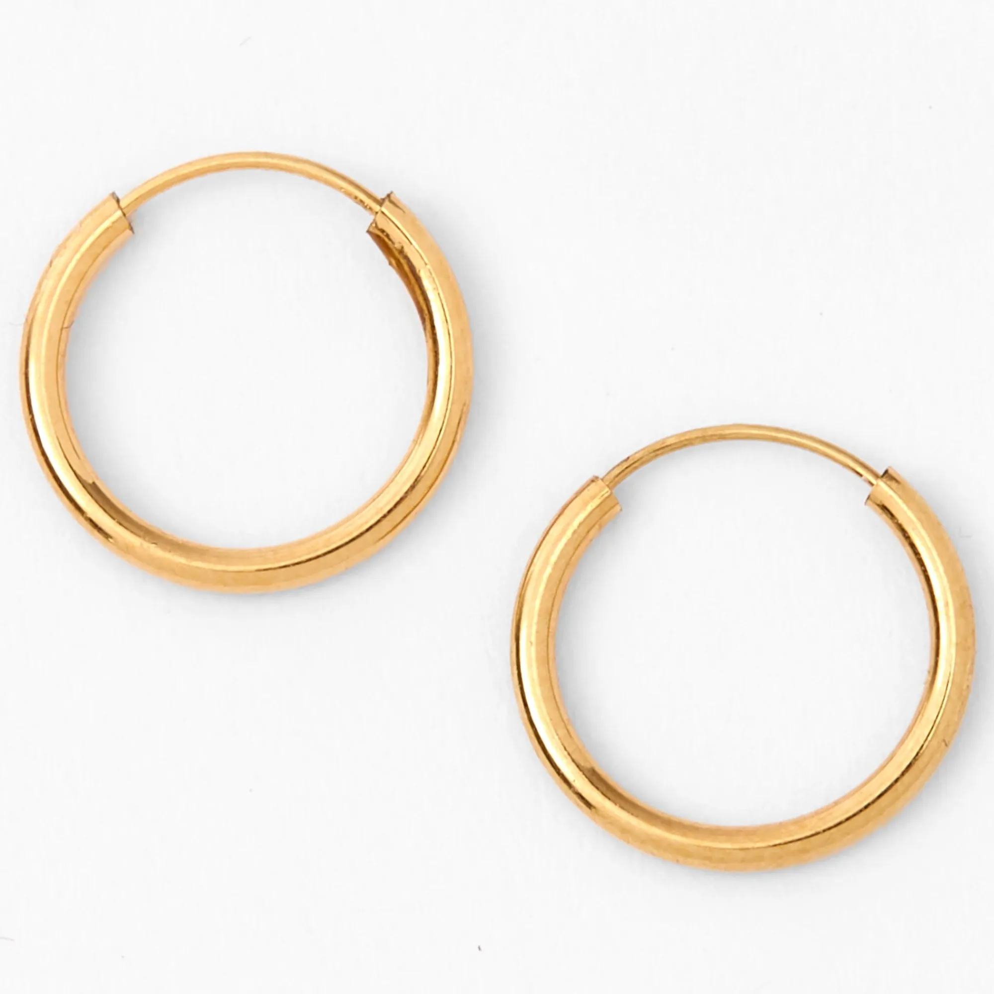 Claire's Anneaux|Bijoux Premium-Créoles 12 mm style anneau infini couleur dorée C LUXE by Claire's