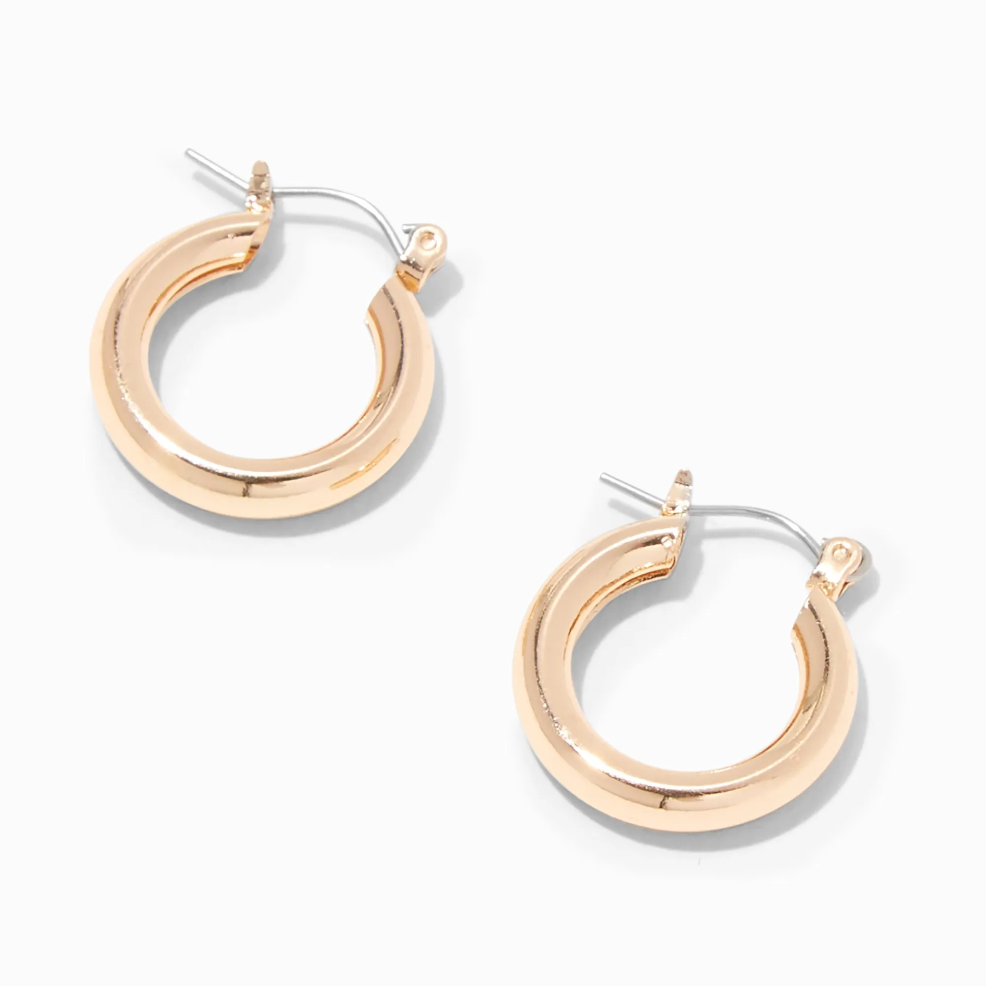 Claire's Anneaux-Créoles tubulaires 20 mm couleur dorée