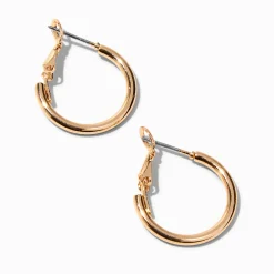 Claire's Anneaux-Créoles tubulaires 20 mm couleur dorée