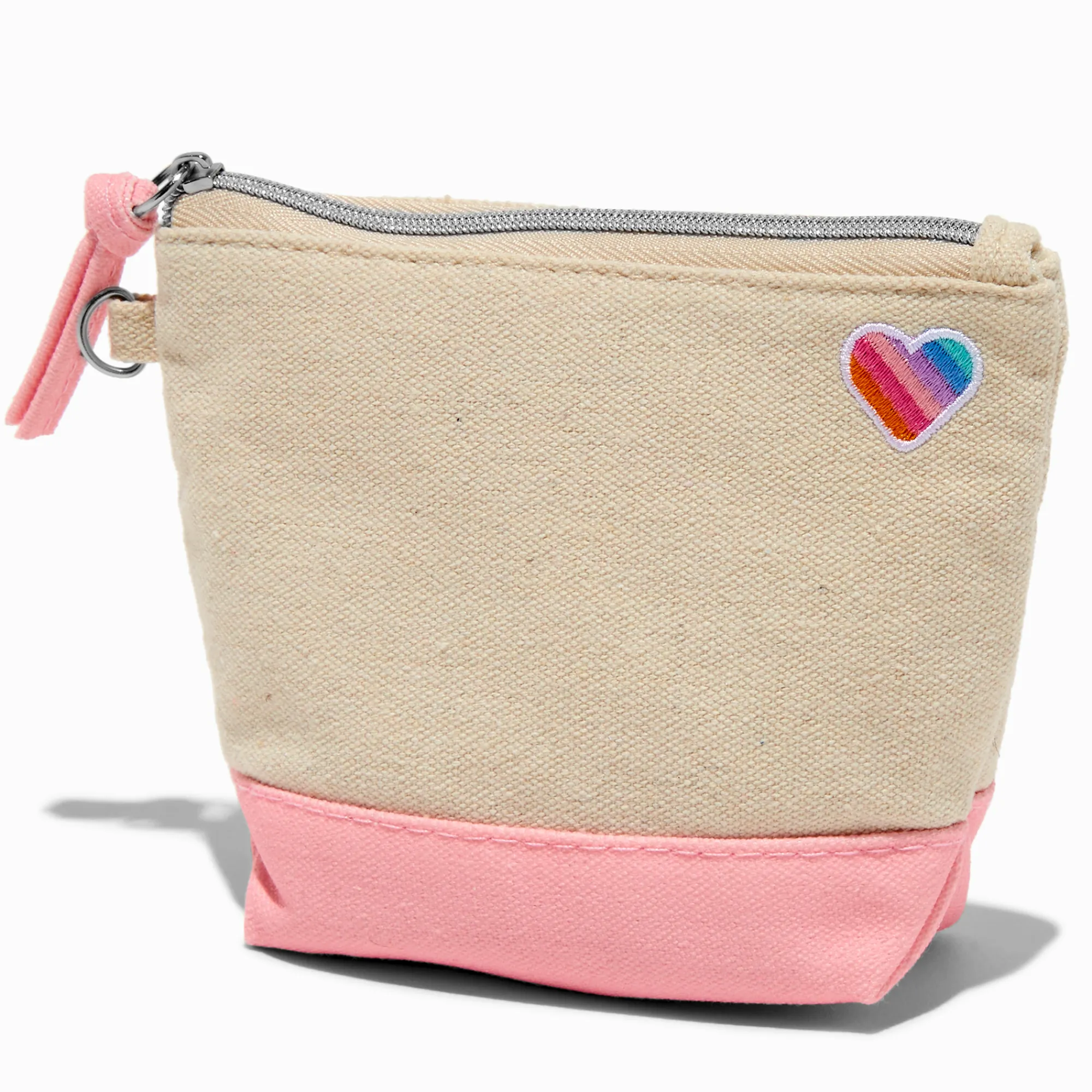 Claire's Porte-monnaies-DIY Small Pink Rainbow Heart Coin Purse
