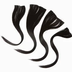 Claire's Perruques Et Extensions-Extensions de cheveux synthétiques à clip noirs - Lot de 4