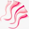 Claire's Perruques Et Extensions-Extensions de cheveux synthétiques à clip avec dégradé de couleurs - Rose, lot de 2