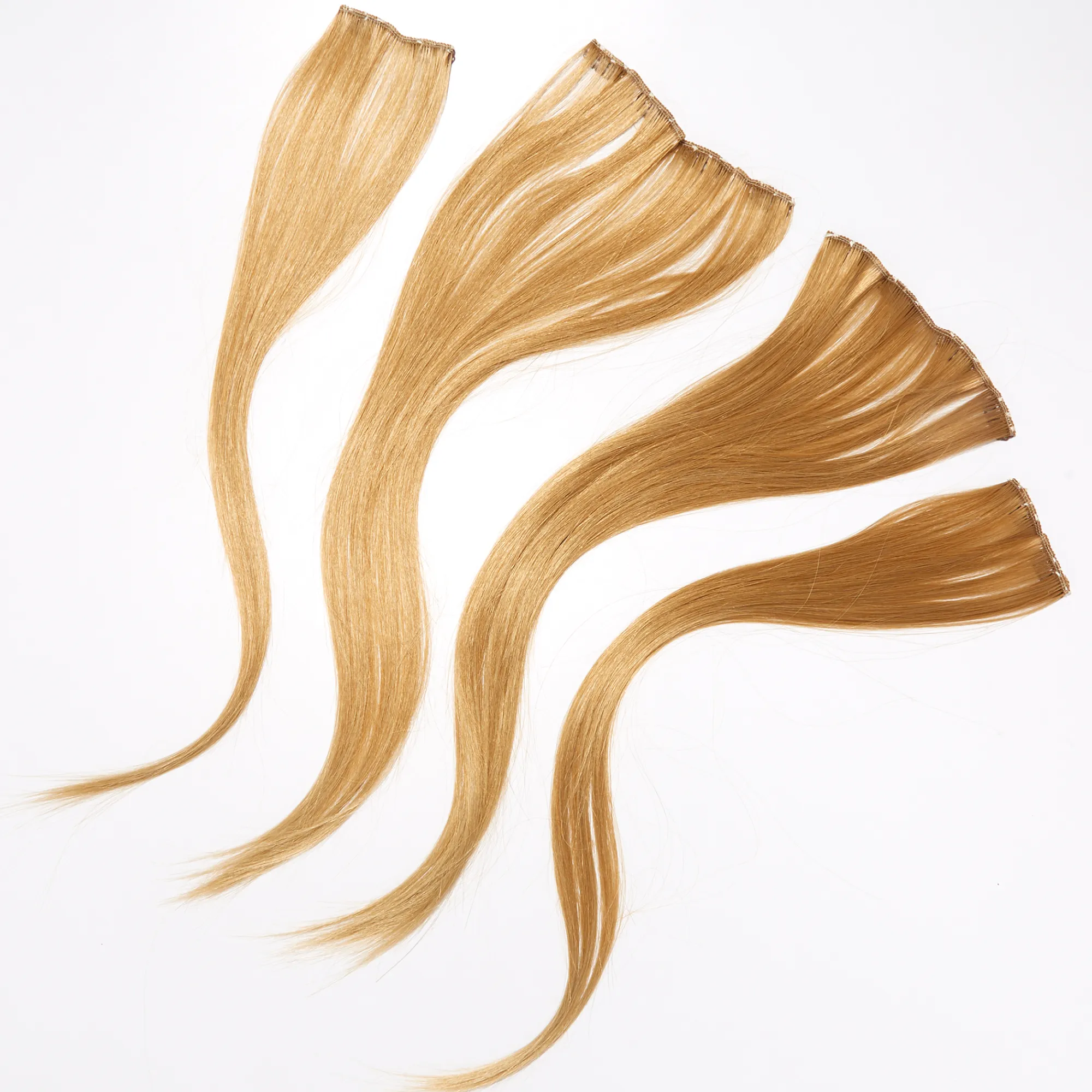 Claire's Perruques Et Extensions-Extensions de cheveux synthétiques à clip pour cheveux blond caramel - Lot de 4
