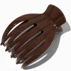 Claire's Barrettes Et Pinces-Extra Large Finger Hair Claw - Brown