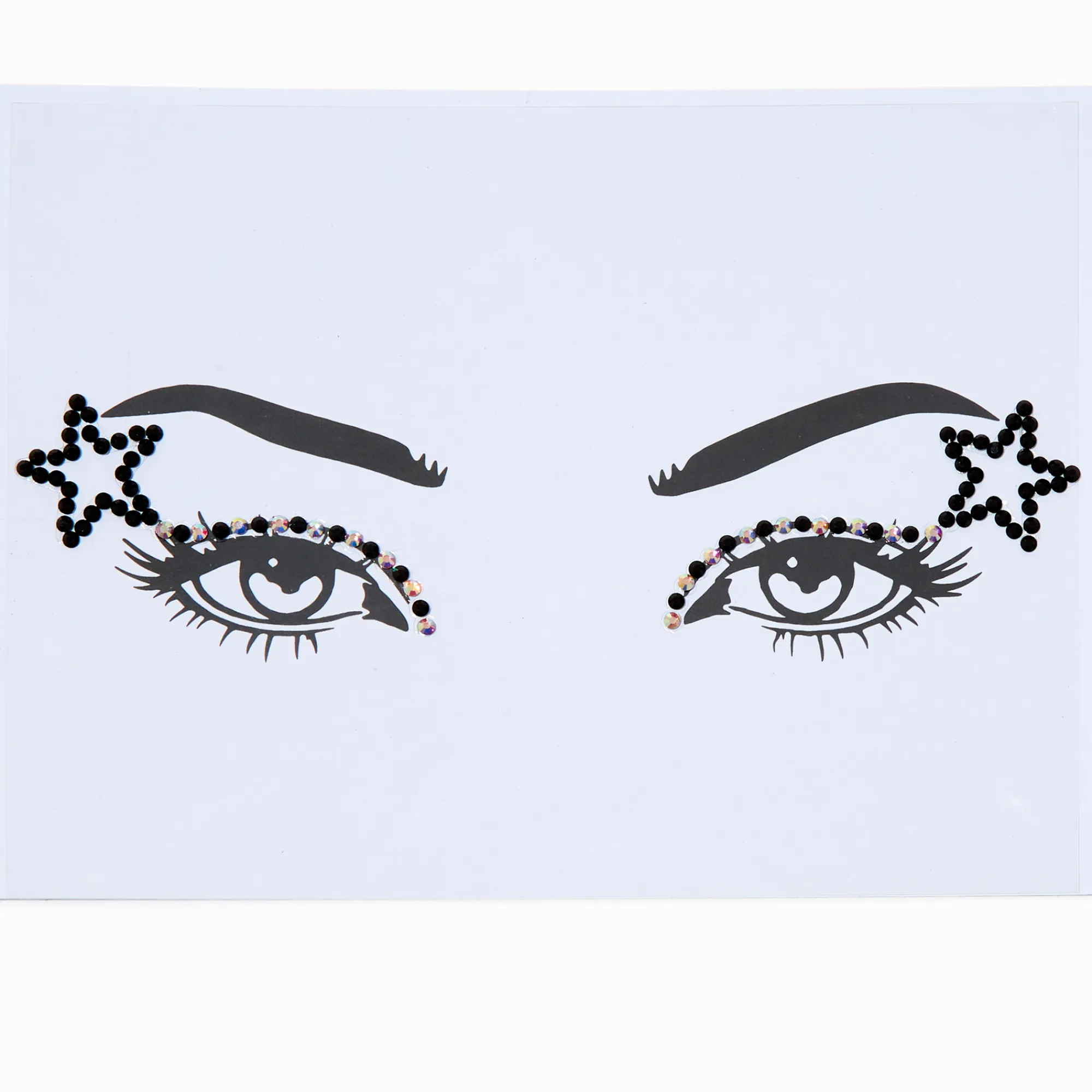 Claire's Paillettes Et Bijoux De Peau-Eye-liner en strass aile de papillon étoile noir
