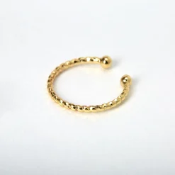 Claire's Bijoux De Piercing-Faux anneau de nez motif tressé couleur dorée