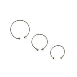 Claire's Bijoux De Piercing-Faux anneaux de différentes tailles couleur argentée - Lot de 3