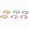 Claire's Bijoux De Piercing-Faux anneaux de nez unis et torsadés en métaux mixtes - Lot de 6
