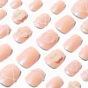 Claire's Ongles-Faux ongles vegan autocollants ballerine nœud nude 3D - Lot de 24