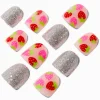 Claire's Ongles-Faux ongles vegan autocollants fraise Claire's Club - Lot de 10