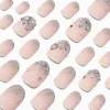 Claire's Ongles-Faux ongles vegan autocollants stiletto bling-bling étoile couleur argentée - Lot de 24
