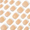Claire's Ongles-Faux ongles vegan carrés courts French manucure - Lot de 24