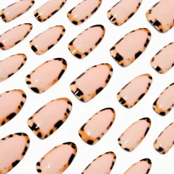 Claire's Ongles-Faux ongles vegan stiletto contour guépard - Lot de 24