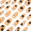 Claire's Ongles-Faux ongles vegan stiletto marguerite noirs et blancs - Lot de 24