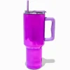 Claire's Gourdes Et Tasses-Gobelet à anse en acier inoxydable violet chromé