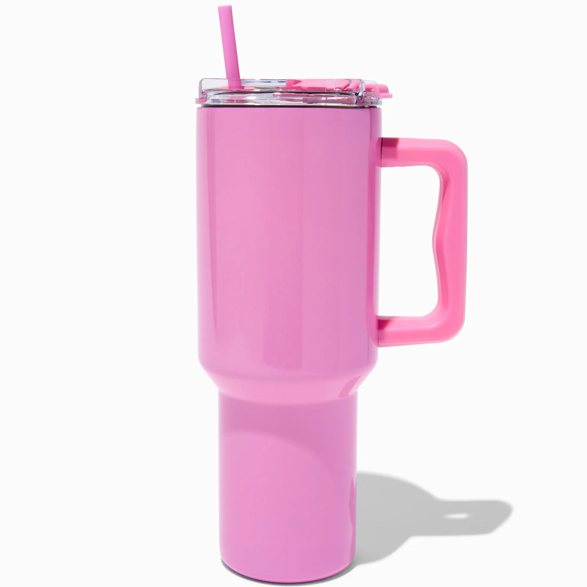 Claire's Gourdes Et Tasses-Gobelet à anse en acier inoxydable à reflets roses