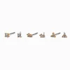 Claire's Clous D'oreilles-Gold-tone Cubic Zirconia 3mm Mixed Stud Earrings - 3 Pack