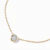 Claire's Colliers-Gold-tone Cubic Zirconia Round Pendant Necklace
