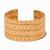 Claire's Bracelets-Gold-tone Dot Textured Cuff Bracelet
