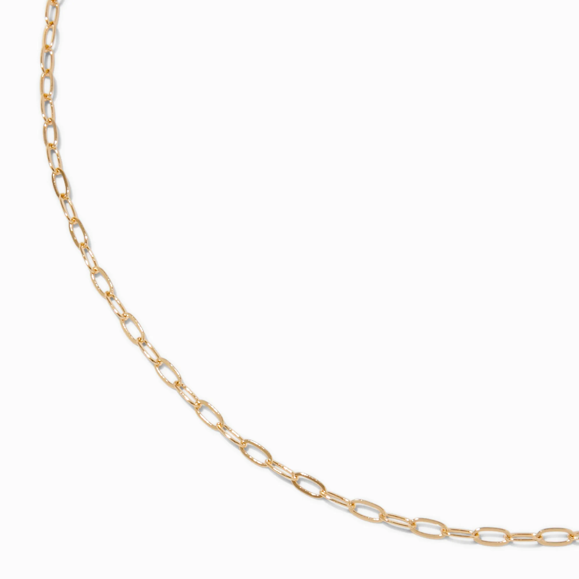 Claire's Colliers-Gold-tone Small Paperclip Chain Necklace