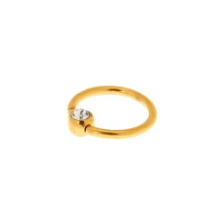 Claire's Bijoux De Piercing-Gold-tone Titanium Crystal 18G Cartilage Hoop Earring