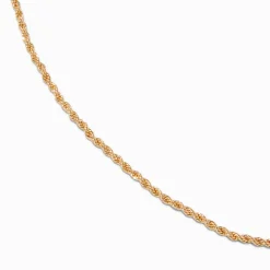 Claire's Colliers-Gold-tone Twisted Rope Short Chain Necklace