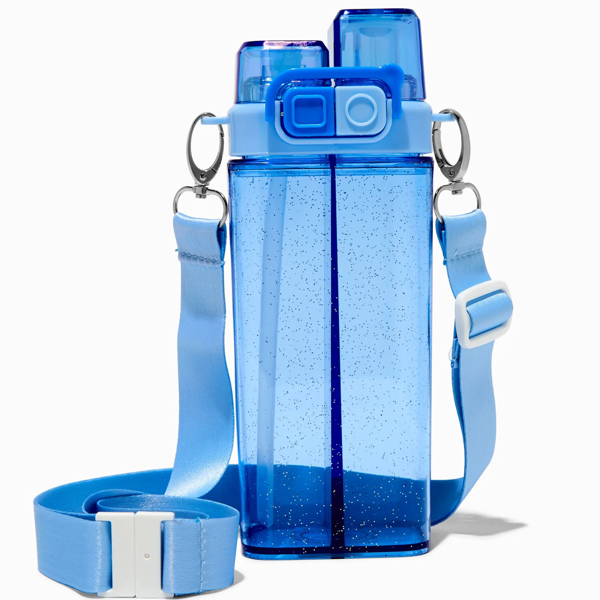 Claire's Gourdes Et Tasses-Gourde à bandoulière bleue à double récipient