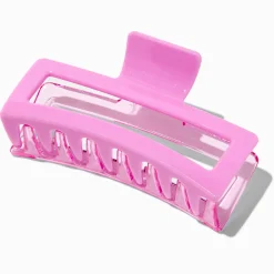 Claire's Barrettes Et Pinces-Grande pince à cheveux rectangulaire rose bicolore