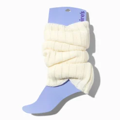 Claire's Chaussettes Et Collants|Temps Froid-Guêtres en maille côtelée façon cardigan couleur ivoire