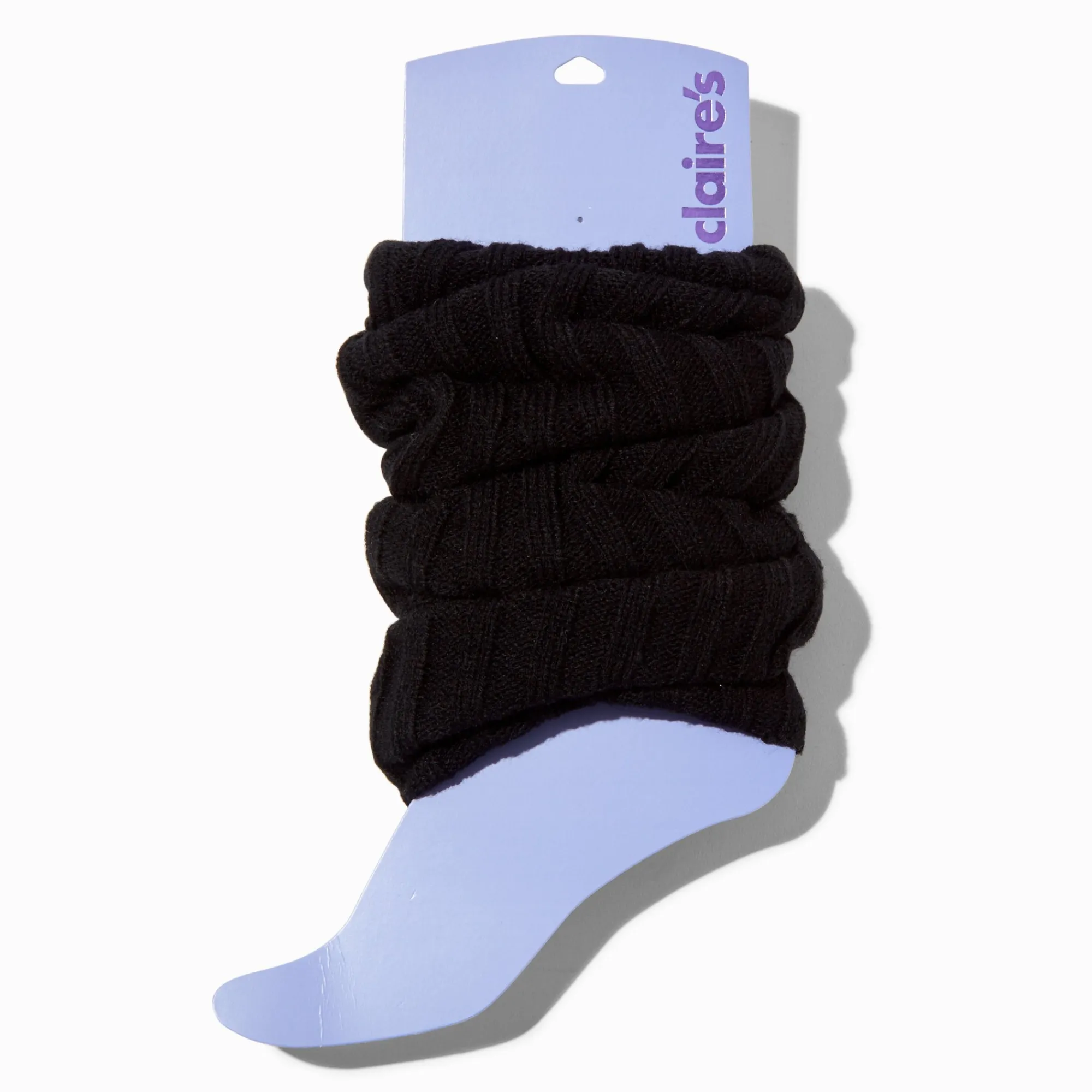 Claire's Chaussettes Et Collants|Temps Froid-Guêtres en maille tricotée noires