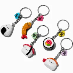 Claire's Porte-clés-Happy Face Sushi Best Friends Keyrings - 5 Pack