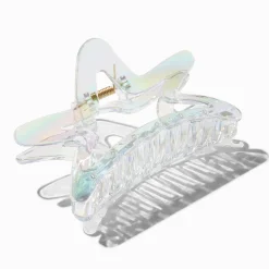 Claire's Barrettes Et Pinces-Holographic Clear Star Hair Claw