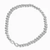 Claire's Bracelets-Infinity Charm Silver-tone Shot Bead Stretch Bracelet