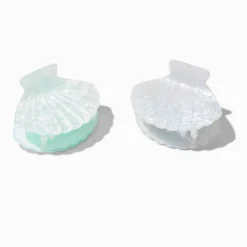 Claire's Barrettes Et Pinces-Iridescent Seashell Small Hair Claws - 2 Pack