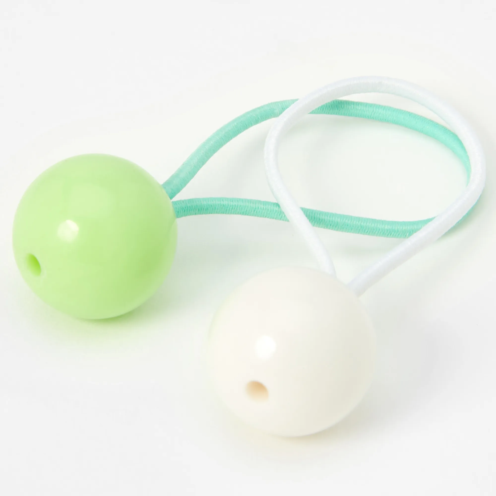 Claire's Élastiques-Élastiques avec perle d’imitation unique verts - Lot de 2
