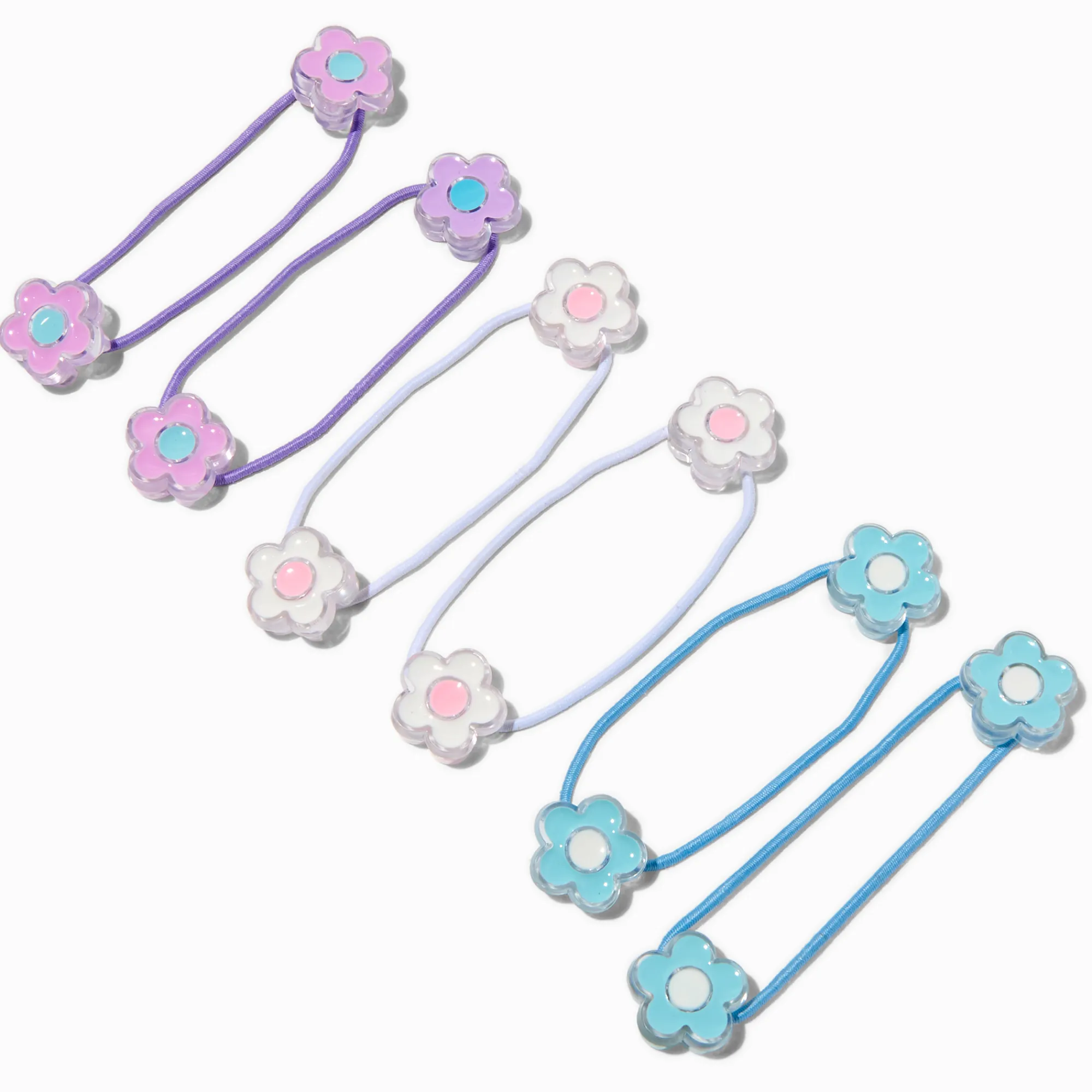 Claire's Élastiques-Élastiques billes à fleurs pastel Claire's Club - Lot de 6