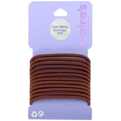 Claire's Élastiques-Élastiques de luxe - Marron, lot de 12