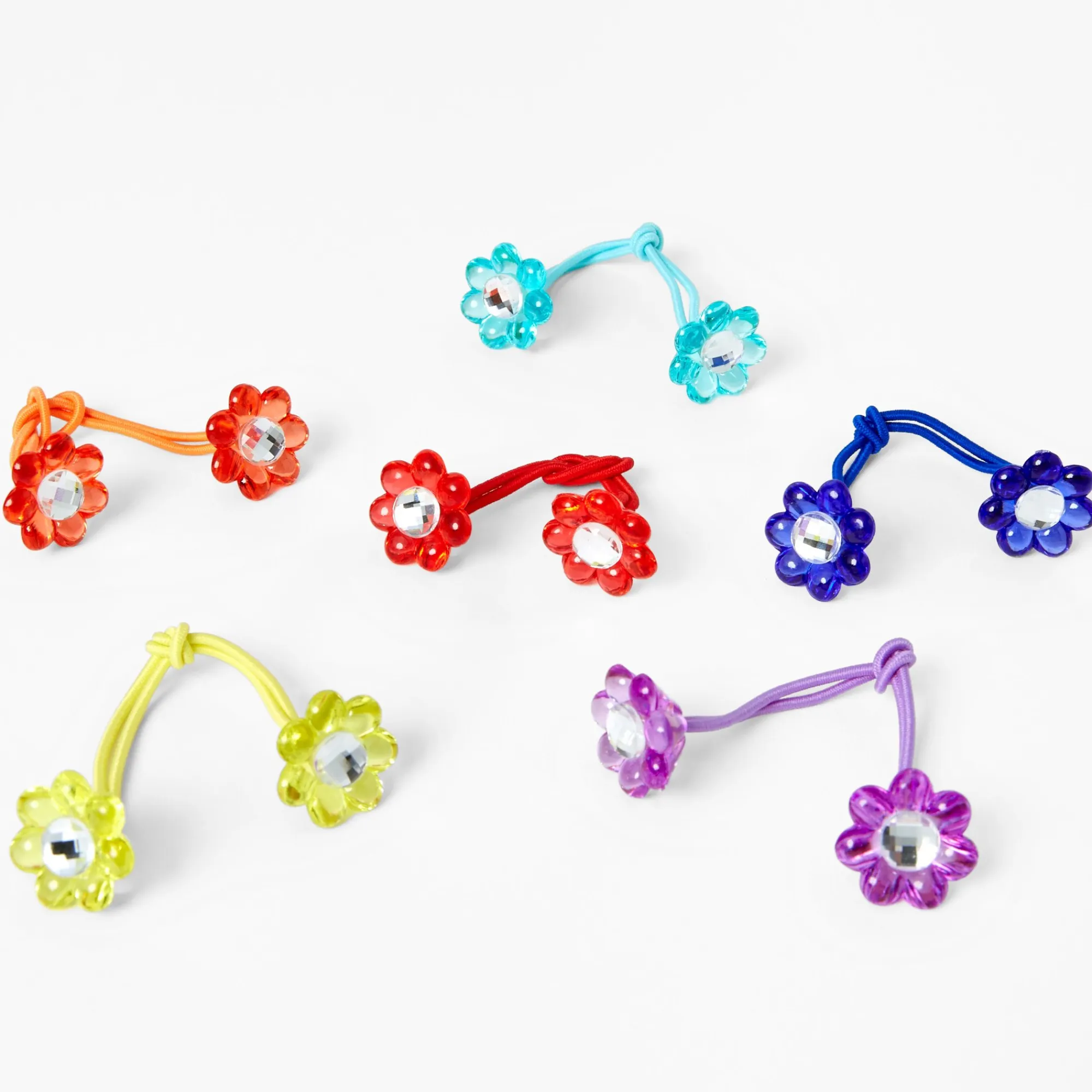 Claire's Élastiques-Élastiques à fleurs arc-en-ciel Claire's Club - Lot de 6