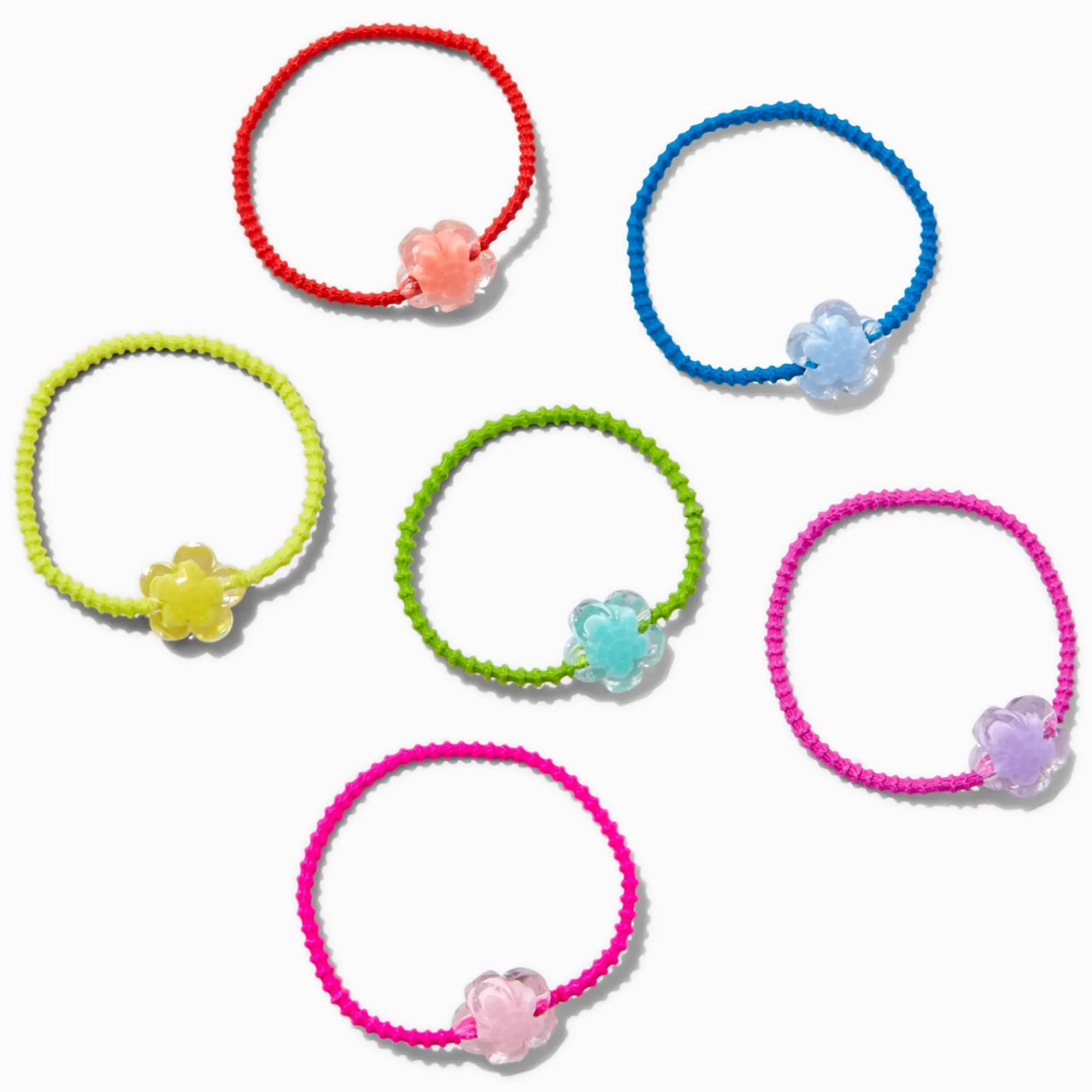 Claire's Élastiques-Élastiques à fleurs arc-en-ciel Claire's Club - Lot de 6