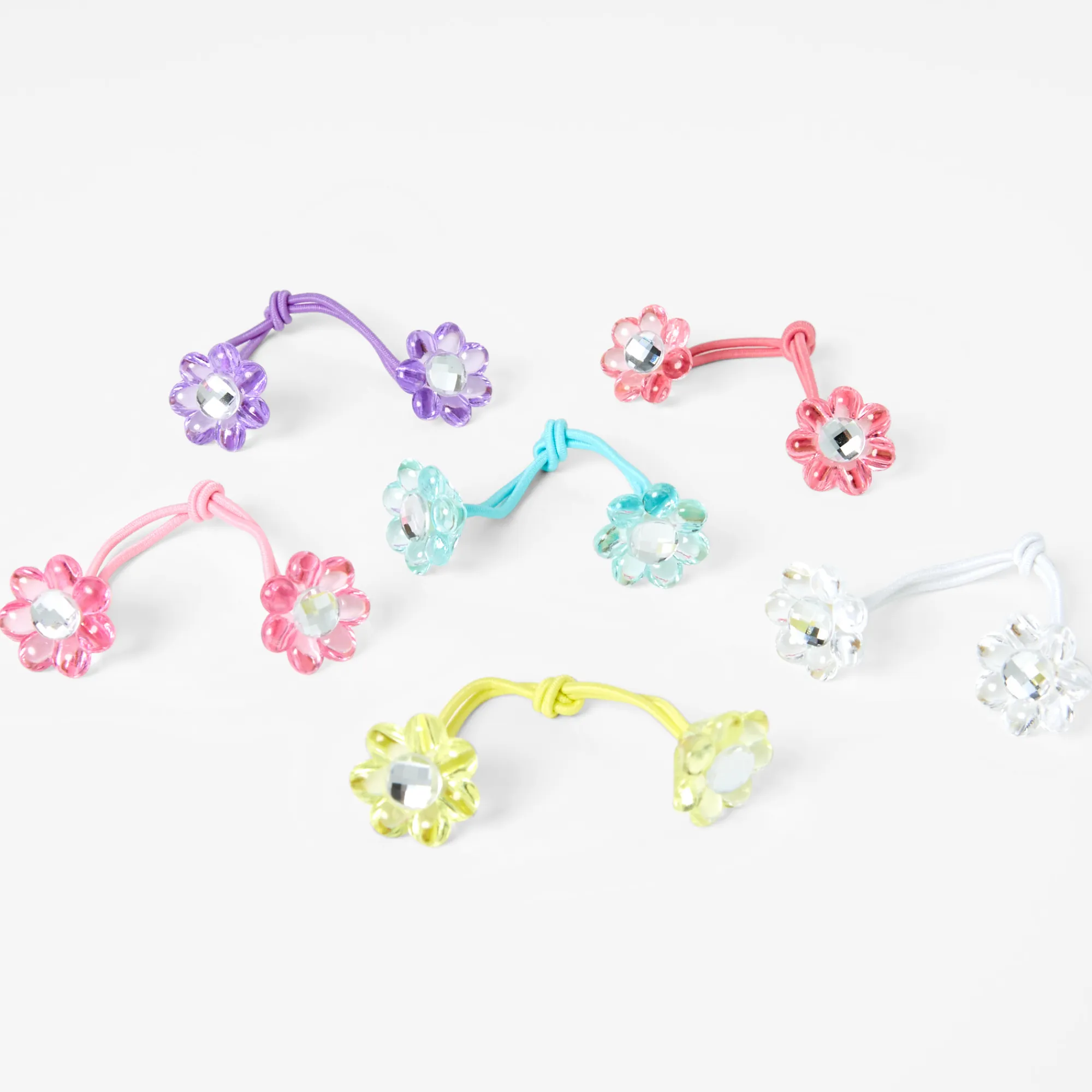 Claire's Élastiques-Élastiques à fleurs pastel Claire's Club - Lot de 6