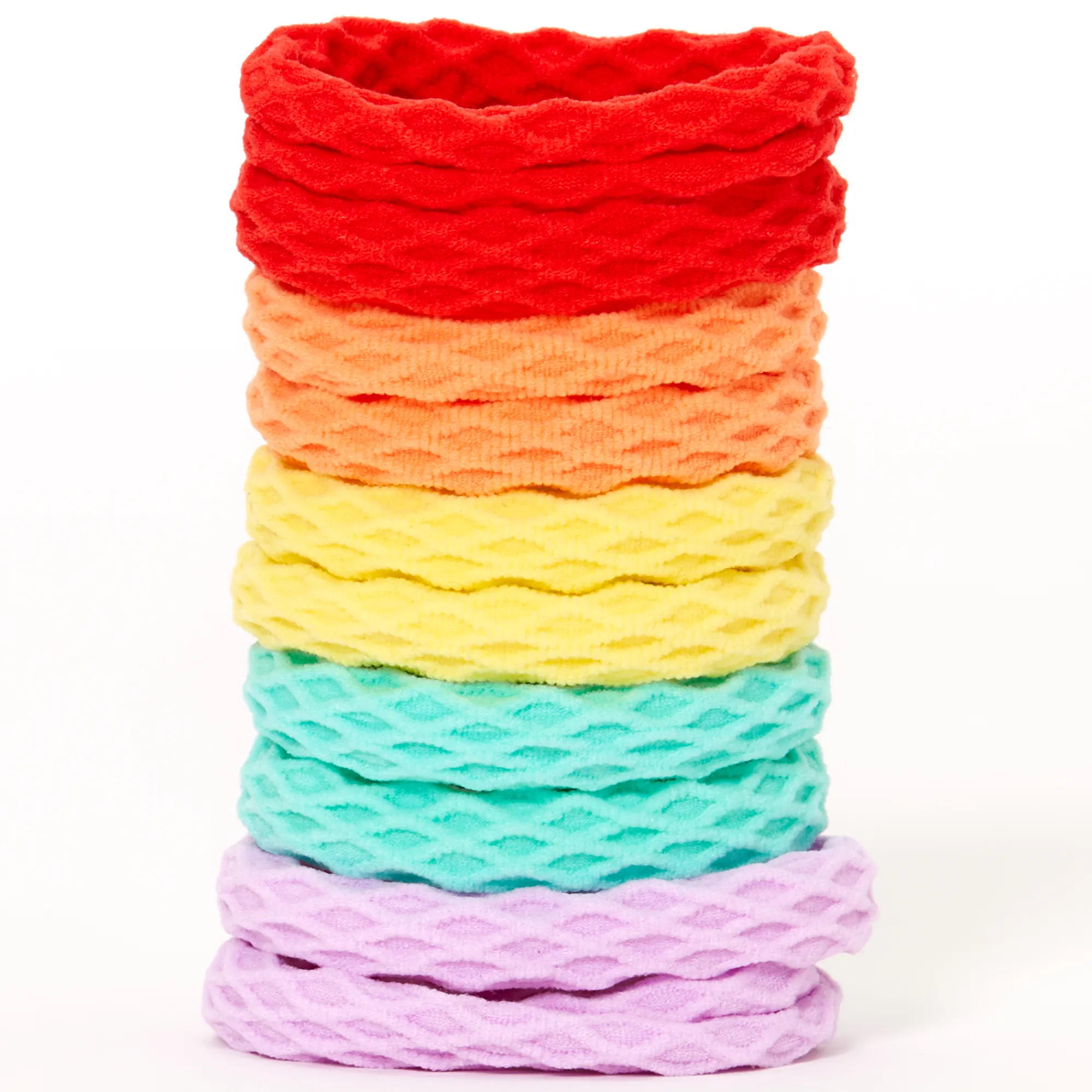Claire's Élastiques-Élastiques nid d'abeille arc-en-ciel pastel Claire's Club - Lot de 10